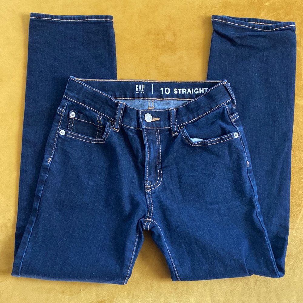 NWOT Boys Gap jeans, dark wash, size 10 straight